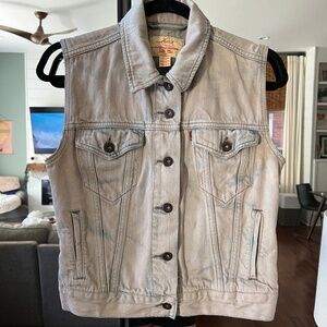 90s Vintage Levis Positively Superior Denim Vest - Size Medium